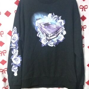 Forever 21 Black Sweatshirt with Purple Graphic
